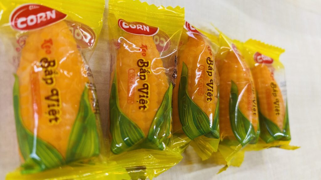 🌽ベトナムからのお土産紹介：BAP VIETのコーン味グミ！